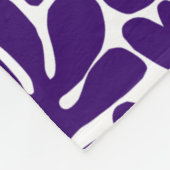 Bio Formen Abstrakt 240822 - Tief Lila Fleecedecke (Ecke)