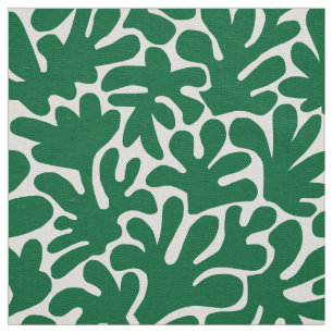 Bio Formen Abstrakt 240822 - Waldgrün Stoff