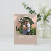 Bio Formen Arch Boho Save the Date Foto Post Postkarte (Stehend Vorderseite)