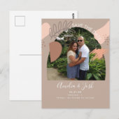Bio Formen Arch Boho Save the Date Foto Post Postkarte (Vorne/Hinten)