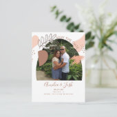 Bio Formen Arch Boho Save the Date Foto Postkarte (Stehend Vorderseite)