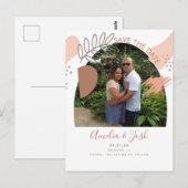 Bio Formen Arch Boho Save the Date Foto Postkarte (Vorne/Hinten)