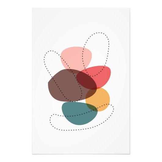 Bio Formen Künstliche Abstrakte Zusammensetzung 3 Fotodruck (Vorne)