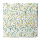 Bio Formen mit weißem Hintergrund Fliese (Vorderseite)