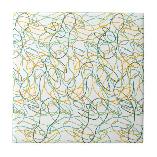 Bio Formen mit weißem Hintergrund Fliese (Vorderseite)