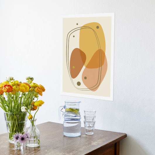 Bio Formen modernes Poster (Ablage(Küche))