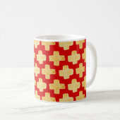 Bio Formen naiv mit goldenen Kreuzen oder Kaffeetasse (VorderseiteRechts)