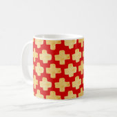 Bio Formen naiv mit goldenen Kreuzen oder Kaffeetasse (Vorderseite Links)