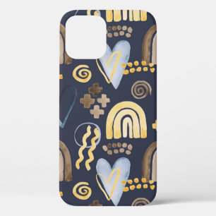 Bio Formen naiv mit Regenbogen, Herz. Case-Mate iPhone Hülle