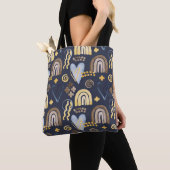 Bio Formen naiv mit Regenbogen, Herz.  Tasche (Von Nahem)