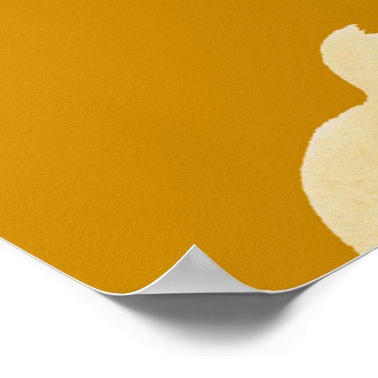 Bio Formen naives Muster. Abstrakte Wasserfarbe Poster (Ecke)