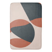 Bio Formen warme Farbtöne modern Badematte (Vorderseite Vertikal)