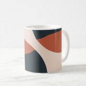 Bio Formen warme Farbtöne modern Kaffeetasse (VorderseiteRechts)