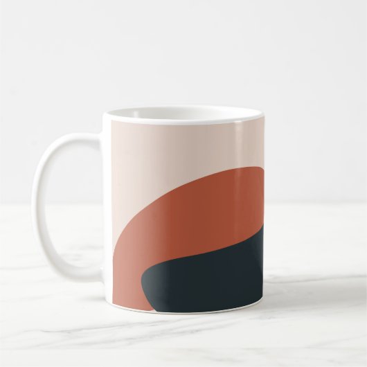 Bio Formen warme Farbtöne modern Kaffeetasse (Links)