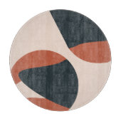 Bio Formen warme Farbtöne modern Schneidebrett (Vorderseite)