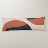 Bio Formen warme Farbtöne modern Seitenschläferkissen (Rückseite)