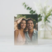 Bio Foto Save the Date Postkarte (Stehend Vorderseite)