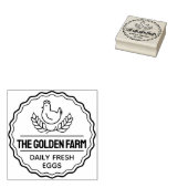 Bio Freilandeis-Hühnergeschäft Gummistempel (Stempel)