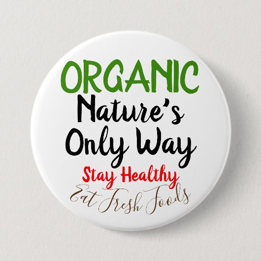 Bio Fresh Foods Round Button-Buttone Button (Vorderseite)