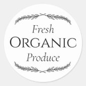 Bio Frischprodukte Runder Aufkleber (Vorderseite)