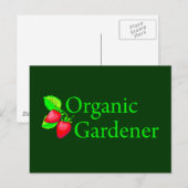 Bio Gardener - Erdbeeren Postkarte (Vorne/Hinten)