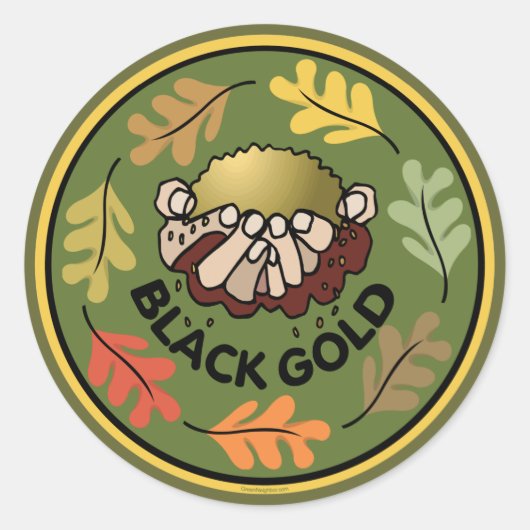 Bio Gartenarbeit - Compost Runder Aufkleber (Vorderseite)