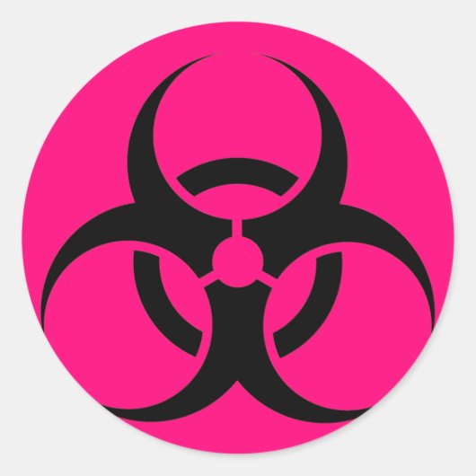 Bio-Gefahr oder Biogefährdung Symbol-Warnzeichen R Runder Aufkleber (Vorderseite)
