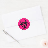 Bio-Gefahr oder Biogefährdung Symbol-Warnzeichen R Runder Aufkleber (Umschlag)