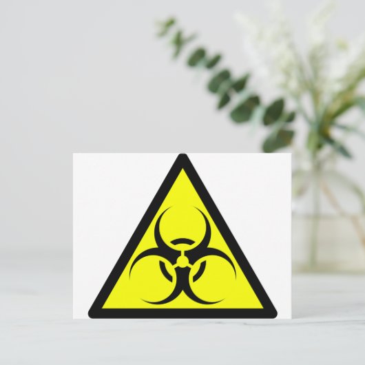 Bio-Gefahr oder Biogefährdung-Zeichen-Symbol-Warnl Postkarte (Stehend Vorderseite)