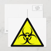 Bio-Gefahr oder Biogefährdung-Zeichen-Symbol-Warnl Postkarte (Vorne/Hinten)