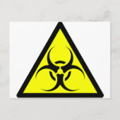 Bio-Gefahr oder Biogefährdung-Zeichen-Symbol-Warnl Postkarte (Vorderseite)