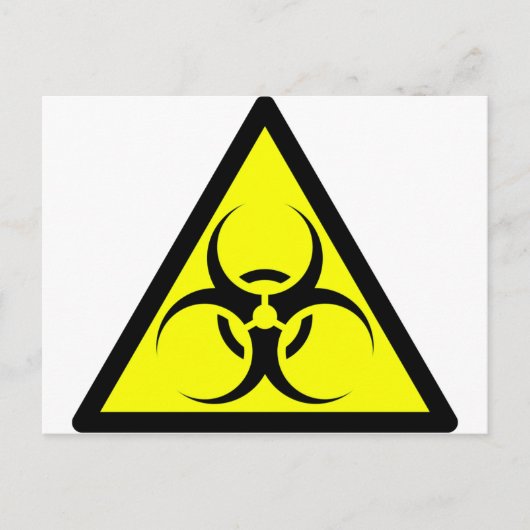 Bio-Gefahr oder Biogefährdung-Zeichen-Symbol-Warnl Postkarte (Vorderseite)