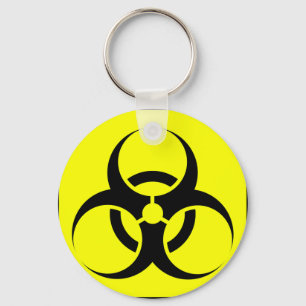 Bio-Gefahr oder Biogefährdung-Zeichen-Symbol-Warnl Schlüsselanhänger