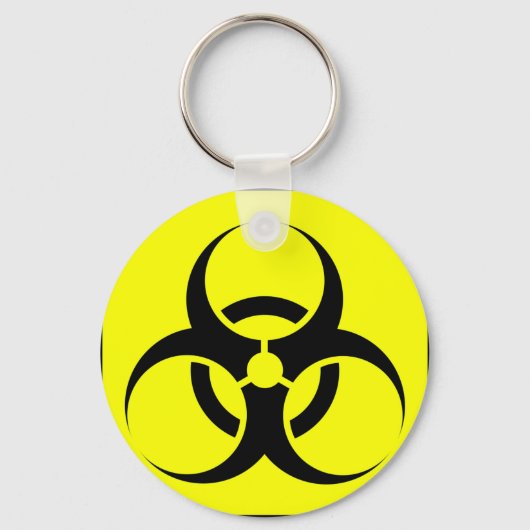 Bio-Gefahr oder Biogefährdung-Zeichen-Symbol-Warnl Schlüsselanhänger (Vorderseite)