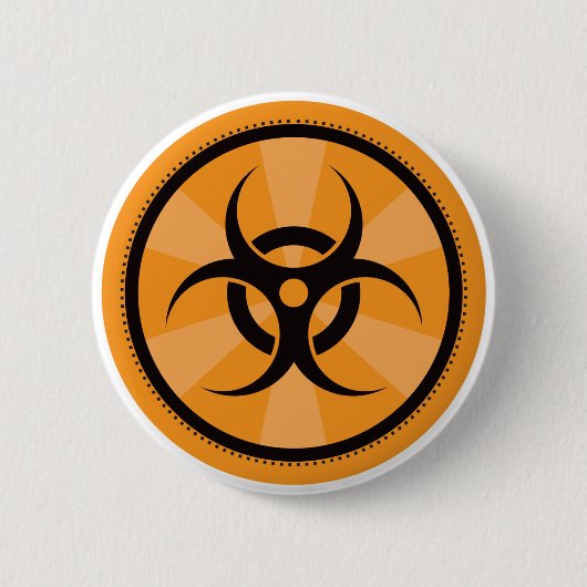 Bio-Gefahr - Orange Button (Vorderseite)