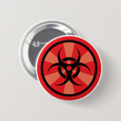 Bio-Gefahr - Rot Button (Vorne & Hinten)