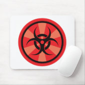 Bio-Gefahr - Rot Mousepad (Mit Mouse)