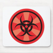 Bio-Gefahr - Rot Mousepad (Vorne)