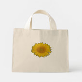 Bio gelbe Blume auf Tasche (Rückseite)