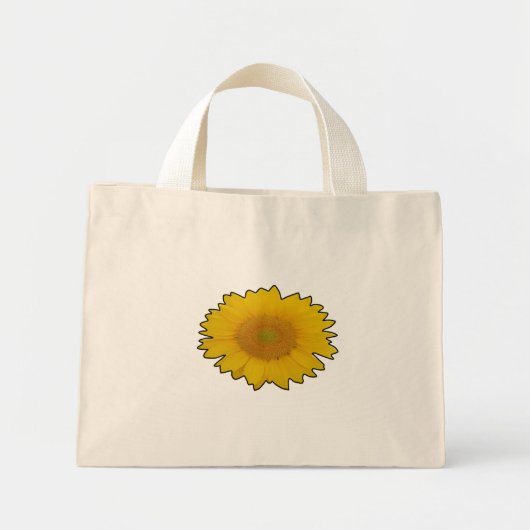 Bio gelbe Blume auf Tasche (Vorne)