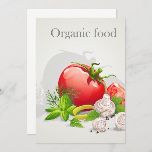 Bio Gemüse Einladung (Vorne/Hinten)