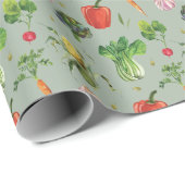 Bio Gemüse mit Wasserfarbe Geschenkpapier (Rolleneckpunkt)