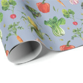 Bio Gemüse mit Wasserfarbe Geschenkpapier (Rolleneckpunkt)