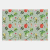 Bio Gemüse mit Wasserfarbe Geschenkpapier Set (Vorderseite 3)