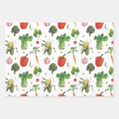 Bio Gemüse mit Wasserfarbe Geschenkpapier Set (Vorderseite 2)