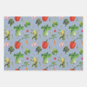 Bio Gemüse mit Wasserfarbe Geschenkpapier Set (Vorderseite)