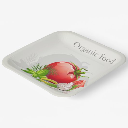 Bio Gemüse Pappteller (Gewinkelt)