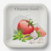 Bio Gemüse Pappteller (Vorderseite)