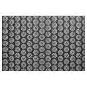 Bio Geometrie 015 - Weiß auf Schwarz Stoff (Yard (91,4 cm))