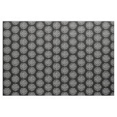 Bio Geometrie 08 - Weiß auf Schwarz Stoff (Yard (91,4 cm))